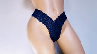 2 V Shape Lace Thong Panty Set