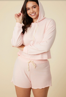 French Terry Cropped Hoodie