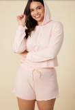 French Terry Cropped Hoodie