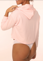 French Terry Cropped Hoodie