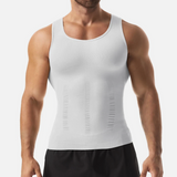 Mens Slimming Body Shaper Belly Chest Compression Vest Girdle T-Shirt Tank Top