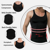 Mens Slimming Body Shaper Belly Chest Compression Vest Girdle T-Shirt Tank Top