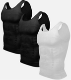 Mens Slimming Body Shaper Belly Chest Compression Vest Girdle T-Shirt Tank Top