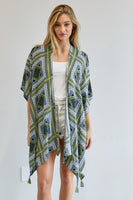 Printed Short Sleeve loose Kimono