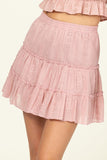 Forever Classy High Waist Tiered Mini Skirt