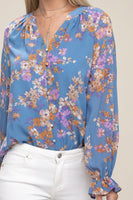 Floral chiffon blouse