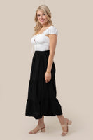 Women Tiered maxi skirt