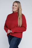 Plus Size Drop Shoulder Long Sleeve Top