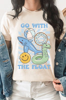 Blue Go With The Float Pool Toys Graphic Tee