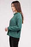 Hooded Brushed Melange Hacci Sweater