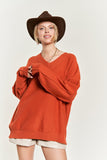 PLUS SIZE V-NECK OVERSIZED SWEATER