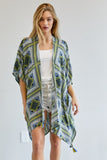 Printed Short Sleeve loose Kimono