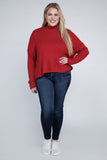 Plus Size Drop Shoulder Long Sleeve Top