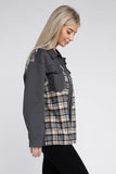 Plaid Patchwork Pockets Jacket