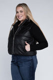 Plus Size Puff Vest