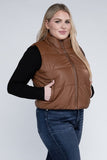 Plus Size Puff Vest