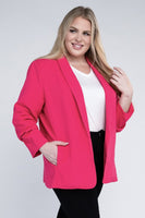 Plus Size Shawl Lapel Blazer