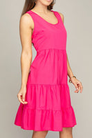 sleeveless tiered dress