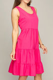 sleeveless tiered dress