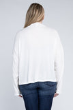 Plus Size Drop Shoulder Long Sleeve Top