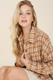 Autumn beige plaid shirts