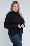 Plus Size Drop Shoulder Long Sleeve Top