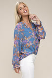 Floral chiffon blouse