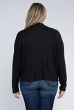 Plus Size Drop Shoulder Long Sleeve Top