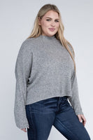 Plus Size Drop Shoulder Long Sleeve Top