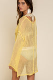 Loose Fit See-through Boat Neck Cover Up