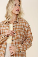 Autumn beige plaid shirts