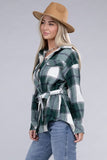 Plaid Belted Shacket