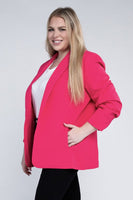 Plus Size Shawl Lapel Blazer