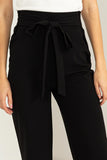 Seeking Sultry High-Waisted Tie Front Flared Pants