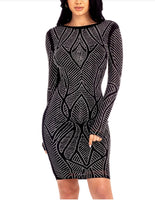 Black Rhinestone Dress